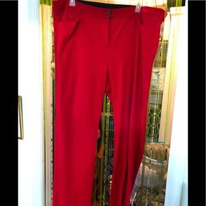Red dress pants